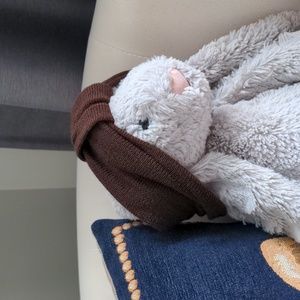 BNWT Bow headband, ear warmer, winter head band, kids ear band brown